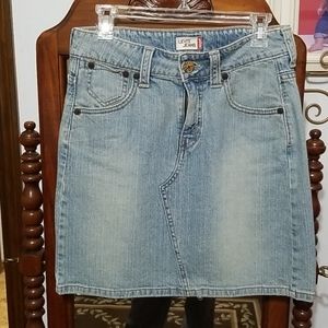 Levi's Light Blue Denim Mini Skirt